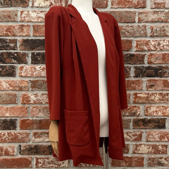 NYCC burnt orange/rust colored sweater with pockets / 1X / Excellent condition - Picture 2 of 9